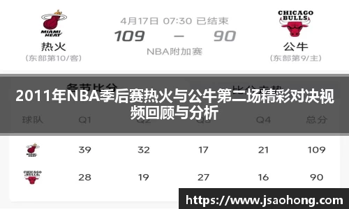 2011年NBA季后赛热火与公牛第二场精彩对决视频回顾与分析